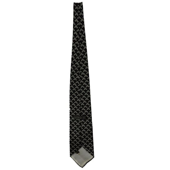 Vintage Sears The Mens Store Tie Gray,Black,Pink Diamond Shape Argyle - Picture 6 of 7